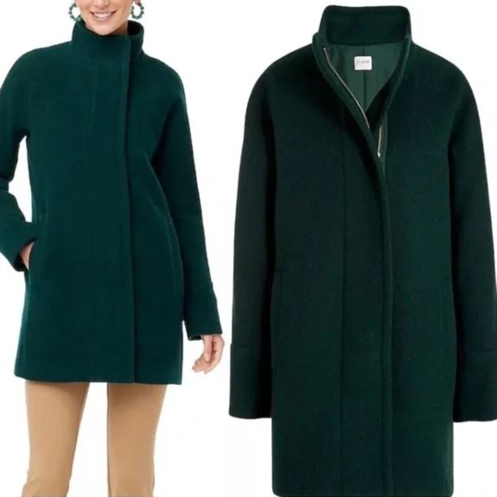 J. Crew City Forest Green Coat